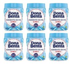 Kit C/6 Fermento Tradicional Dona Benta Em Pó Químico 100g Kit C/6 Fermento Tradicional Dona Benta Em Pó Químico 100g
