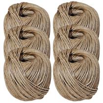 KIT C/6 Fio Barbante Rami 4mm 500g Aprox. 130 Mts Artesanato KIT C/6 Fio Barbante Rami 4mm 500g Aprox. 130 Mts Artesanato