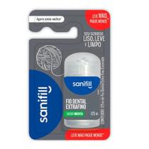 Kit c/ 6 Fio Dental Sanifill Extrafino Sabor Menta 125m
