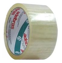 Kit c/ 6 Fita Durex Embalagem Adelbras Transparente 48mm X