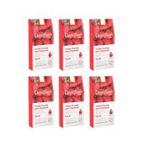 Kit C/6 Folhas Prontas Faciais Morango - Depilflax Kit C/6 Folhas Prontas Faciais Morango - Depilflax