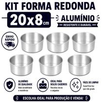 Kit C/6 Forma Redonda 20x8 Aluminio Kit C/6 Forma Redonda 20x8 Aluminio