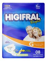 Kit c/ 6 Fraldas para adultos descartaveis Higifral Confort