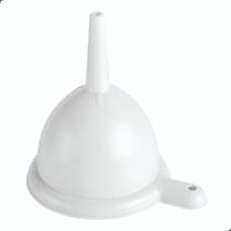 Kit c/ 6 Funil Pequeno De Plastico Branco Cozinha 11cm