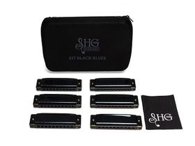Kit c/6 Gaitas Harmonica -- Hering -- Black Blues - C/ Nf