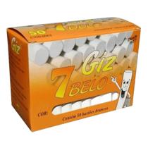 Kit c/ 6 Giz Escolar Branco Com 50 Unidades 7 Belo