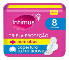 Kit c/ 6 Intimus Absorvente Tripla Protecao Com Abas 8un