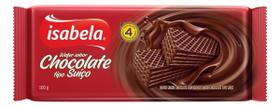 Kit c/ 6 ISABELA Biscoito Wafer Chocolate Recheio Chocolate