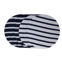 Kit c/6 Jogo Americano Base Sousplat MDF Capa Tecido Listras Azul Branco 35cm - 7891000010563 Kit c/6 Jogo Americano Base Sousplat MDF Capa Tecido Listras Azul Branco 35cm - 7891000010563