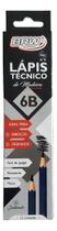 Kit c/ 6 Lapis Tecnico 6b Caixa C/12 Unidades Brw Kit c/ 6 Lapis Tecnico 6b Caixa C/12 Unidades Brw