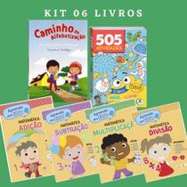 Kit C/6 Livros Infantis De Alfabetização - Cartilha Caminho Da Alfabetização + 505 Atividades + Aprenda Em Casa