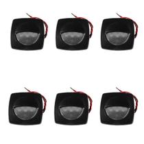 Kit C/ 6 Luz de Cortesia para Barco com Led 12v Cor Preta Kit C/ 6 Luz de Cortesia para Barco com Led 12v Cor Preta