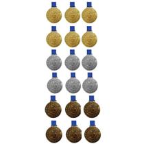 Kit C/6 Medalhas de Ouro + 6 Medalhas de Prata + 6 Medalhas de Bronze M43 - Crespar