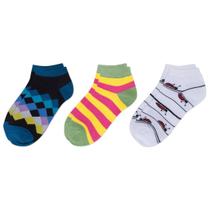 Kit c/ 6 Meia Feminina Adulto Sapatilha com Desenhos Bruna Lian