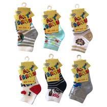 Kit c/ 6 Meia Recém Nascido 0 a 3 meses Menino Artbrun