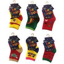 Kit c/ 6 Meia Recém Nascido Bebê Menino Artbrun