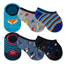Kit C/6 Meias Sap.Bebe Rikam Menino