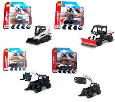 Kit c/ 6 miniatura bobcat mini work machines 1/64 maisto