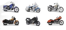 Kit C/6 Miniaturas Harley Davidson Series 44 Maisto 1/18