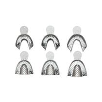 Kit C/6 Moldeiras Infantil Perfuradas Em Inox - Tecnodent Kit C/6 Moldeiras Infantil Perfuradas Em Inox - Tecnodent