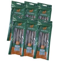 Kit c/6 Mordedor Natural Palitinho Bovino 4un P/cães Natuka