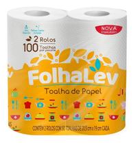 Kit c/ 6 Papeis Toalha Pacote 2 rolos 50 folhas Folhalev