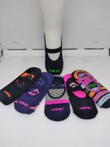Kit C/6 Pares Meia Sapatilha Pilates Sortidas Rikam Kit C/6 Pares Meia Sapatilha Pilates Sortidas Rikam