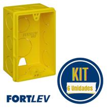 Kit c/ 6 Peças De Caixa de Luz Embutir 4x2 leve Fortlev