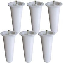 Kit C/ 6 Peças - Pe Para Armário Daca De 14cm Branco Kit C/ 6 Peças - Pe Para Armário Daca De 14cm Branco