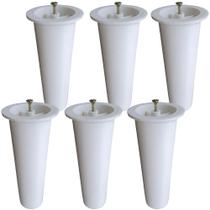 Kit C/ 6 Peças - Pe Para Armário Daca De 14cm Branco