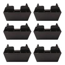 Kit C/ 6 Peças - Pé Para Para Guarda Roupa Comoda De 5cm Mogno