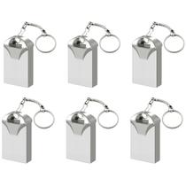 Kit c/ 6 Pendrive 32GB USB 2.0 Chaveiro Portátil Design Metálico Compatível PC TV Alta Velocidade Kit c/ 6 Pendrive 32GB USB 2.0 Chaveiro Portátil Design Metálico Compatível PC TV Alta Velocidade