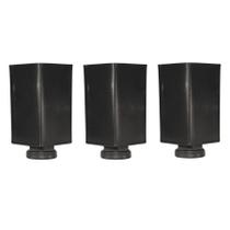 Kit c/ 6 Pés Palazzo Para Móveis e Armários com Regulagem de 8cm a 10cm e Parafusos Cor:Branco Kit c/ 6 Pés Palazzo Para Móveis e Armários com Regulagem de 8cm a 10cm e Parafusos Cor:Branco