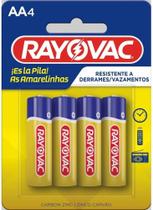 Kit c/ 6 Pilha AA RAYOVAC, Zinco Comum