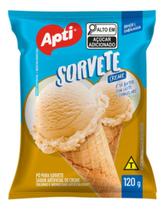 Kit c/ 6 Po Para Preparo De Sorvete Apti Creme 120g