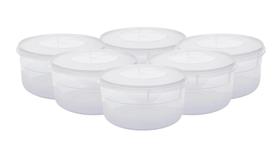Kit c/ 6 Pote Hermético Redondo Porta Tudo Dup 10L Kit c/ 6 Pote Hermético Redondo Porta Tudo Dup 10L