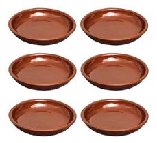 Kit C/6 Prato De Barro 22x4 Cm Ref.1505 Barro Motta