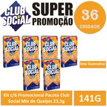 Kit c/6 Promocional Pacote Club Social Mix de Queijos 23,5g