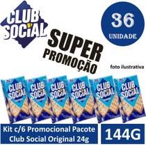 Kit c/6 Promocional Pacote Club Social Original 24g