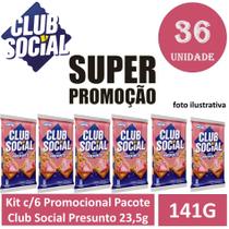 Kit c/6 Promocional Pacote Club Social Presunto 23,5g