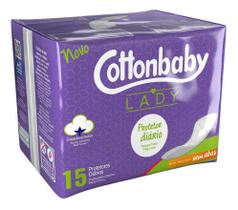 Kit c/ 6 Protetor Diario Cottonbaby Lady Sem Abas 15un Kit c/ 6 Protetor Diario Cottonbaby Lady Sem Abas 15un