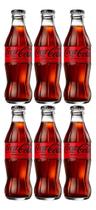 Kit C/6 Refrigerante Coca-cola Zero Aç Garrafa Vidro 250ml