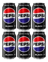 Kit C/6 Refrigerante Pepsi Black Sem Açúcar 350ml Kit C/6 Refrigerante Pepsi Black Sem Açúcar 350ml