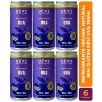 Kit c/ 6 Refrigerante Vegano Natural DÊVI Uva 269ml Kit c/ 6 Refrigerante Vegano Natural DÊVI Uva 269ml