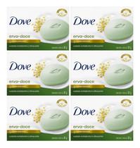 Kit C/6 Sabonete Barra Dove Erva Doce 90g