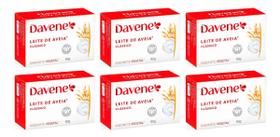 Kit C/6 Sabonete Barra Leite De Aveia Clássico Davene 90g