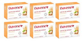 Kit C/6 Sabonete Barra Leite De Aveia Macadâmia Davene 90g Kit C/6 Sabonete Barra Leite De Aveia Macadâmia Davene 90g
