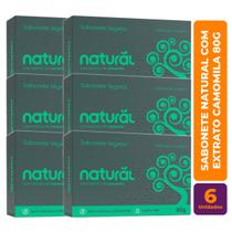 Kit c/ 6 Sabonete Vegano Natural com extrato Camomila 80g - Orgânico Natural Kit c/ 6 Sabonete Vegano Natural com extrato Camomila 80g - Orgânico Natural
