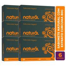Kit c/ 6 Sabonete Vegano Natural com extrato Curcuma 80g - Orgânico Natural Kit c/ 6 Sabonete Vegano Natural com extrato Curcuma 80g - Orgânico Natural