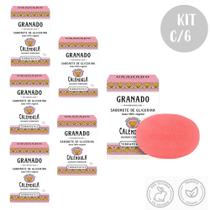 Kit c/6 Sabonetes em Barra 90g Terrapeutics Calêndula Vegetal Granado